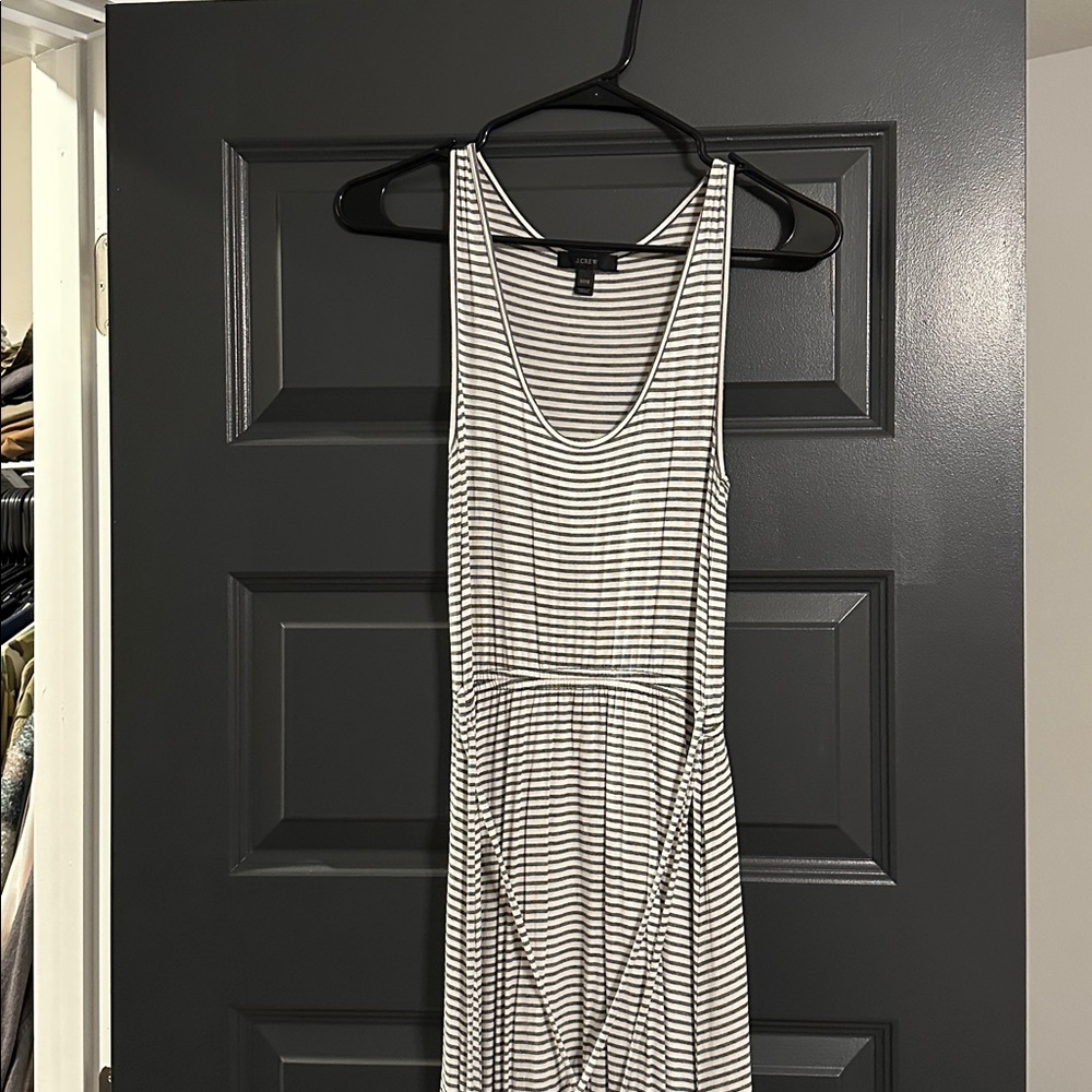 J. Crew Navy and White Striped dress